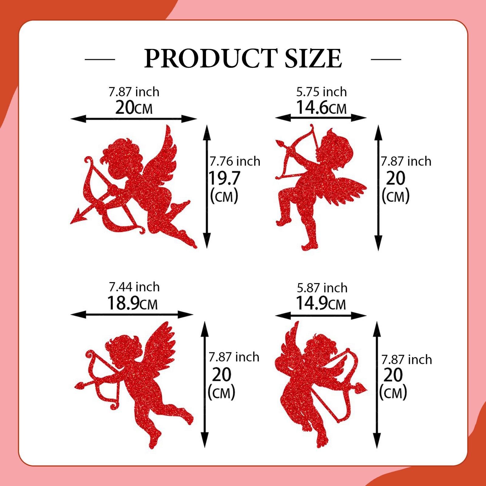Glitter Red Cupid Cutouts Prin - Art And Craft Valentine บทวิจารณ์และราคา