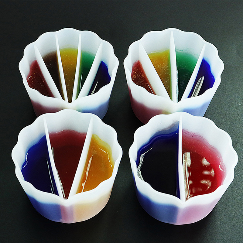 Silicone Split Cups For Paints - Acrylic Pour Paint บทวิจารณ์และราคา