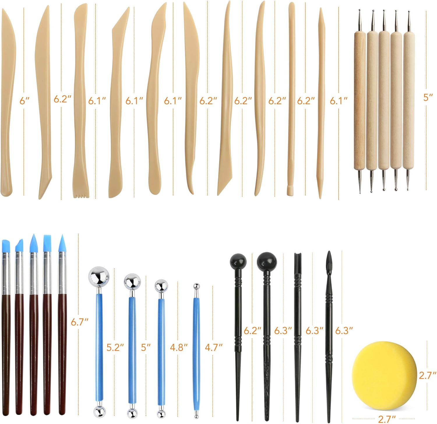 Air Dry Clay Tool Set Silicone - Air Dry Clay บทวิจารณ์และราคา