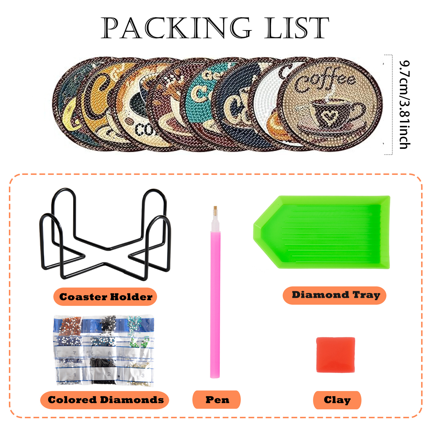 8 pieces/set of diamond painte - Art Craft Things บทวิจารณ์และราคา