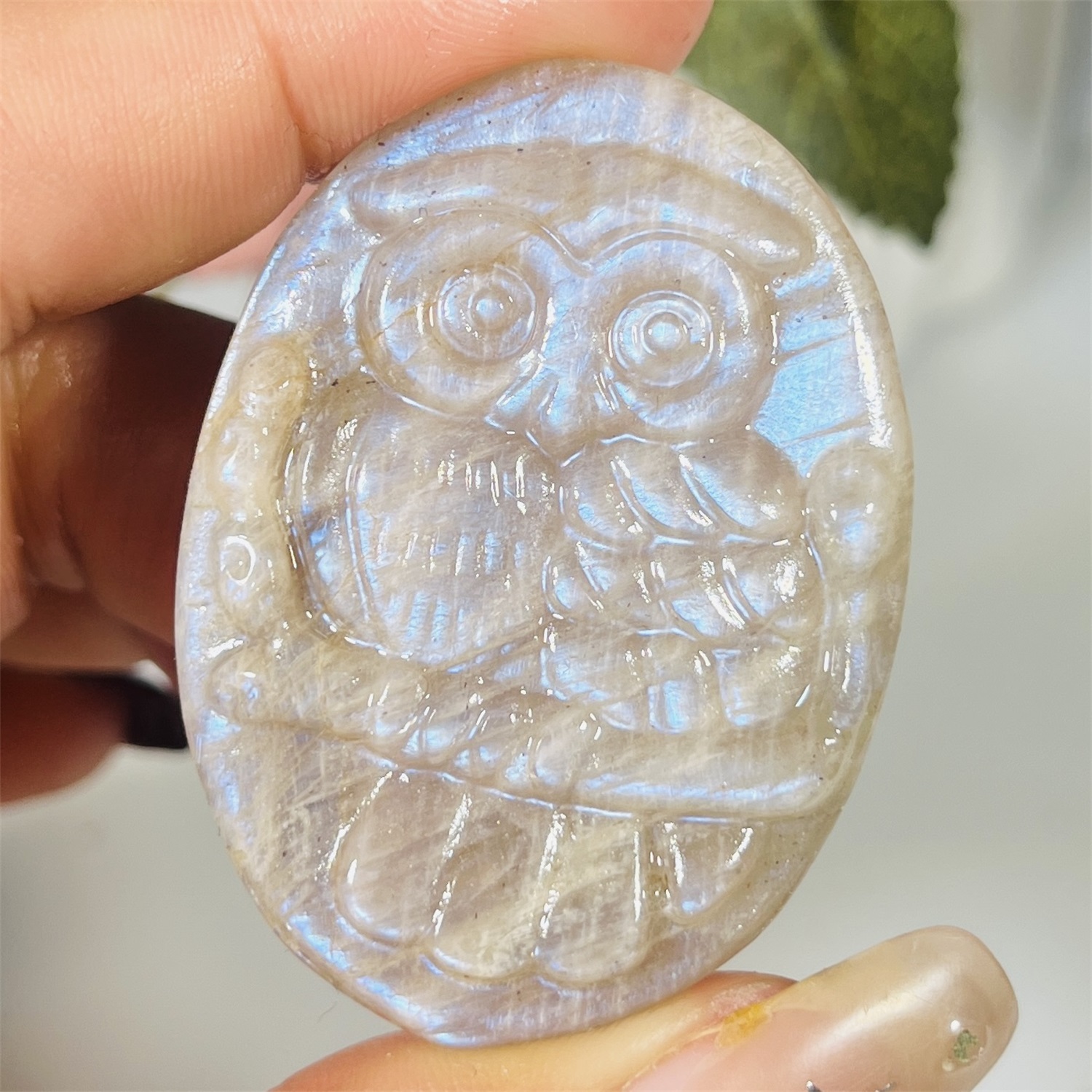Natural Flashy Blue Moonstone  - Art Craft Meaning บทวิจารณ์และราคา
