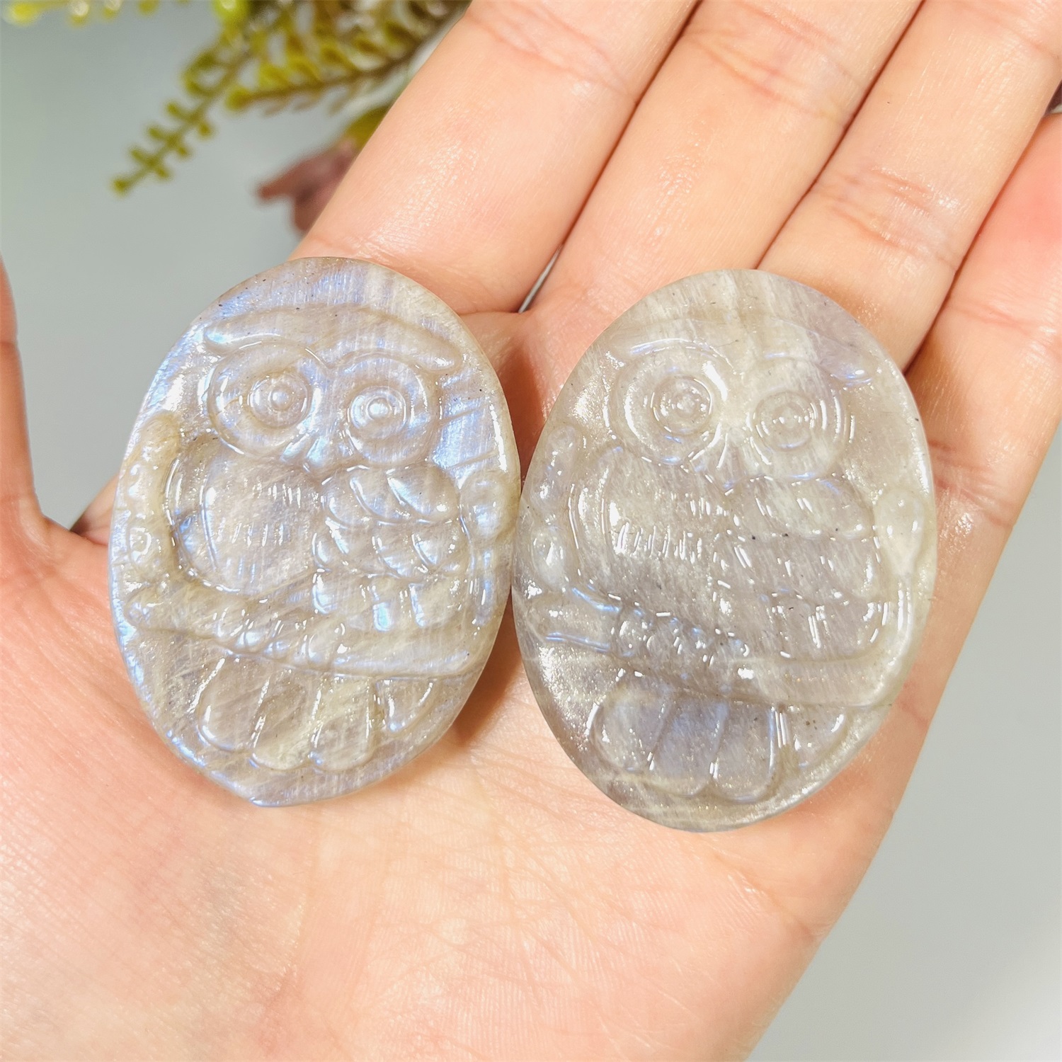 Natural Flashy Blue Moonstone  - Art Craft Meaning บทวิจารณ์และราคา