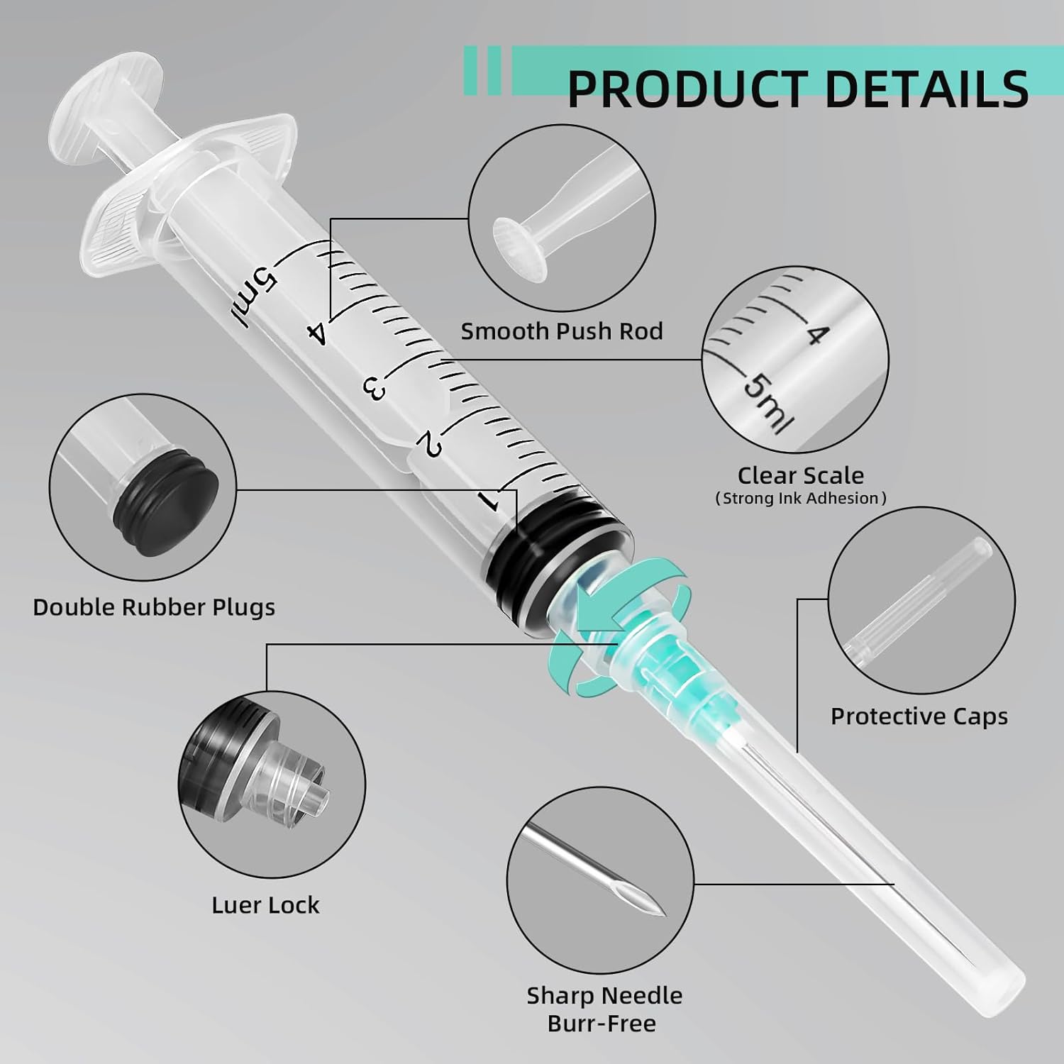 50 Pieces of 5ml Luer-Lock Syr - Art Craft Things บทวิจารณ์และราคา
