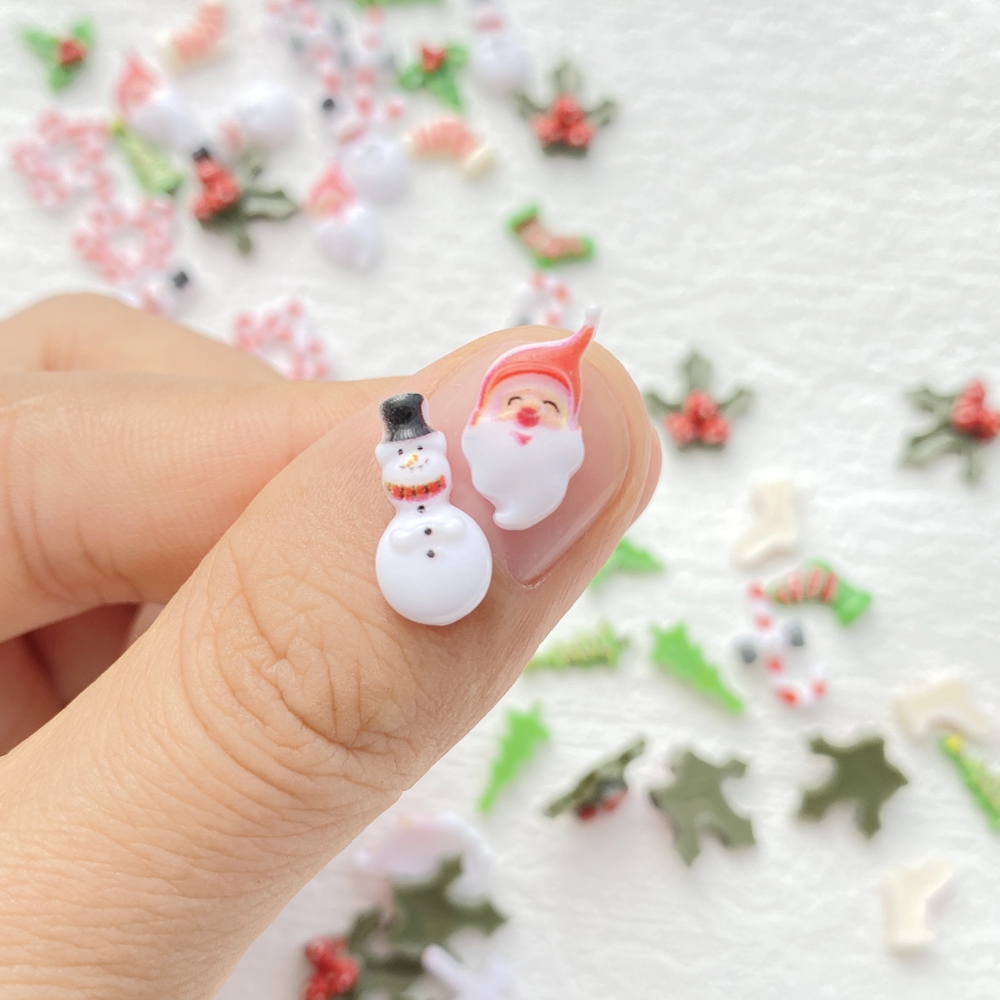 50Pcs Mixed Nail Art Resin Chr - Art Craft Christmas Tree บทวิจารณ์และราคา