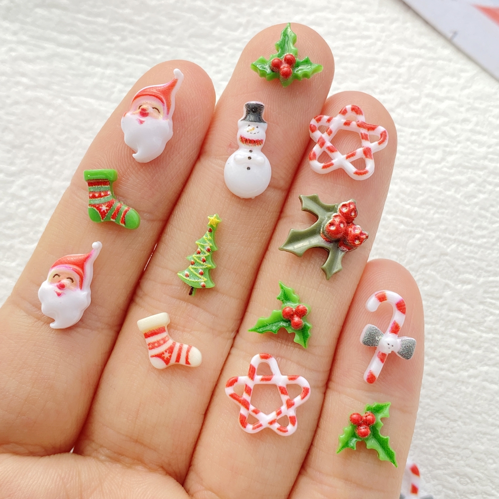 50Pcs Mixed Nail Art Resin Chr - Art Craft Christmas Tree บทวิจารณ์และราคา