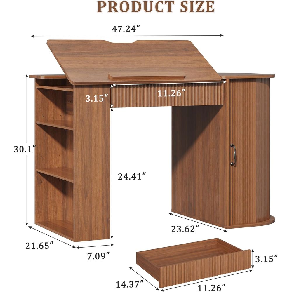 Storage Cabinet Desk with Shel - Art Crafting บทวิจารณ์และราคา