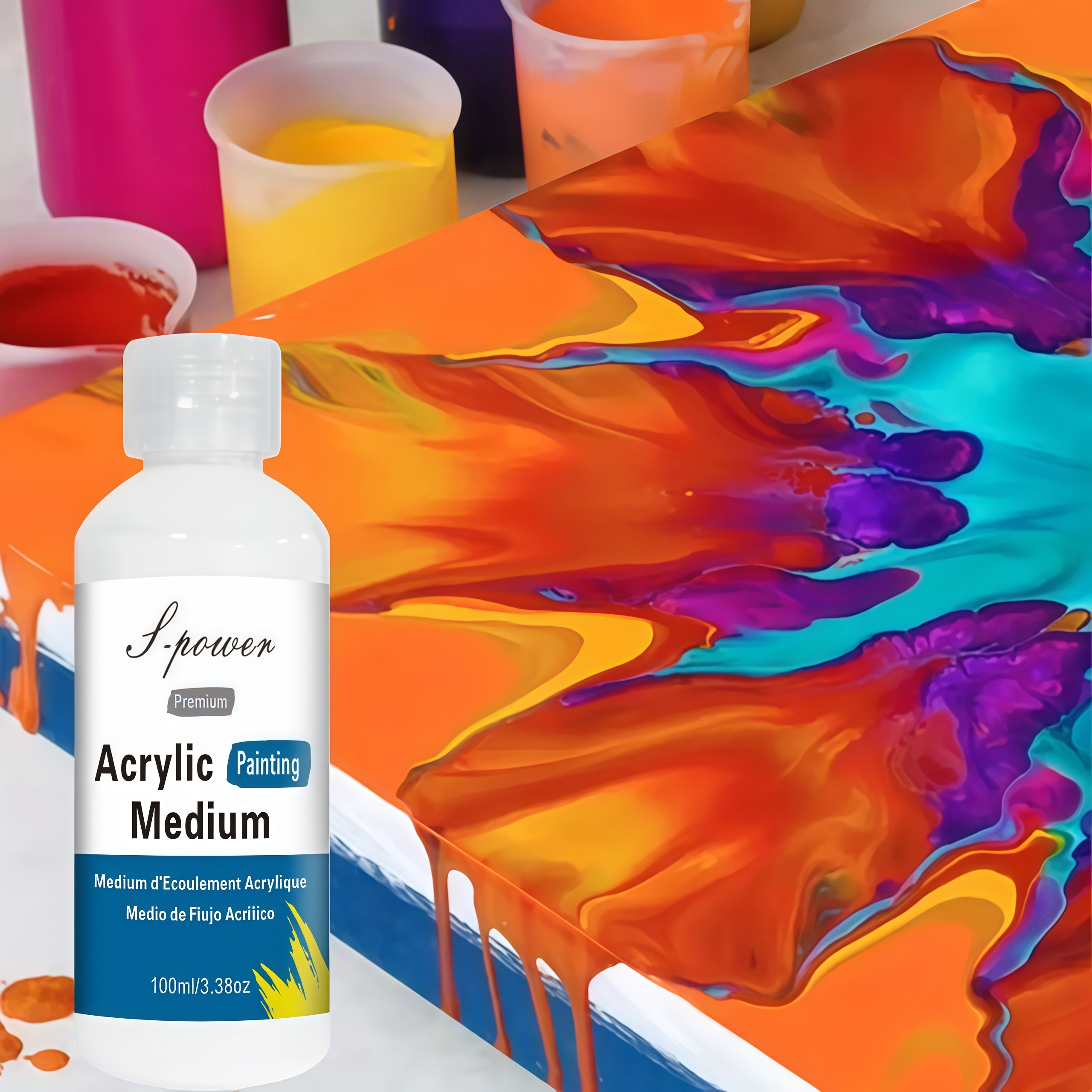 Acrylic Painting Medium  Ideal - Acrylic Pour Paint บทวิจารณ์และราคา