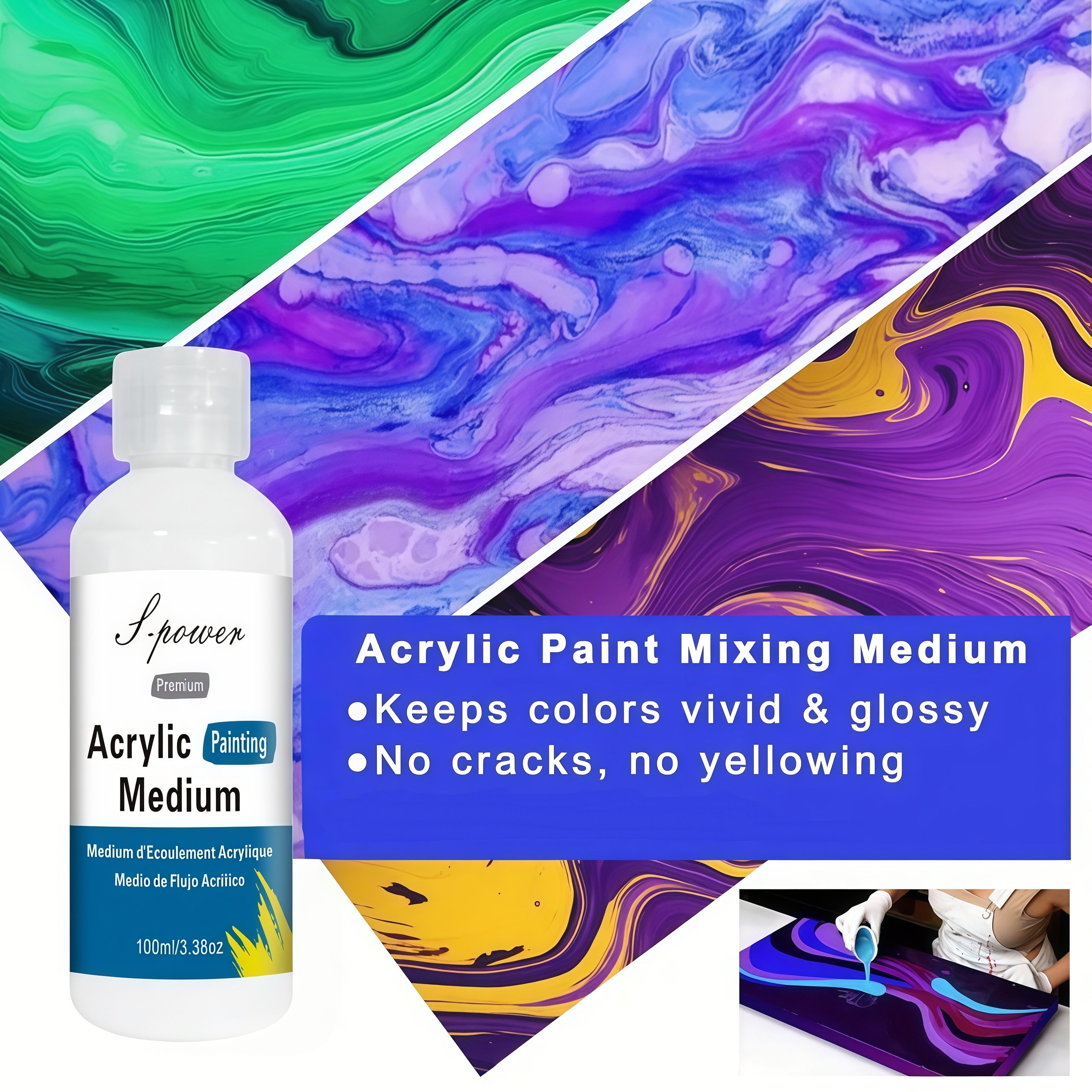 Acrylic Painting Medium  Ideal - Acrylic Pour Paint บทวิจารณ์และราคา