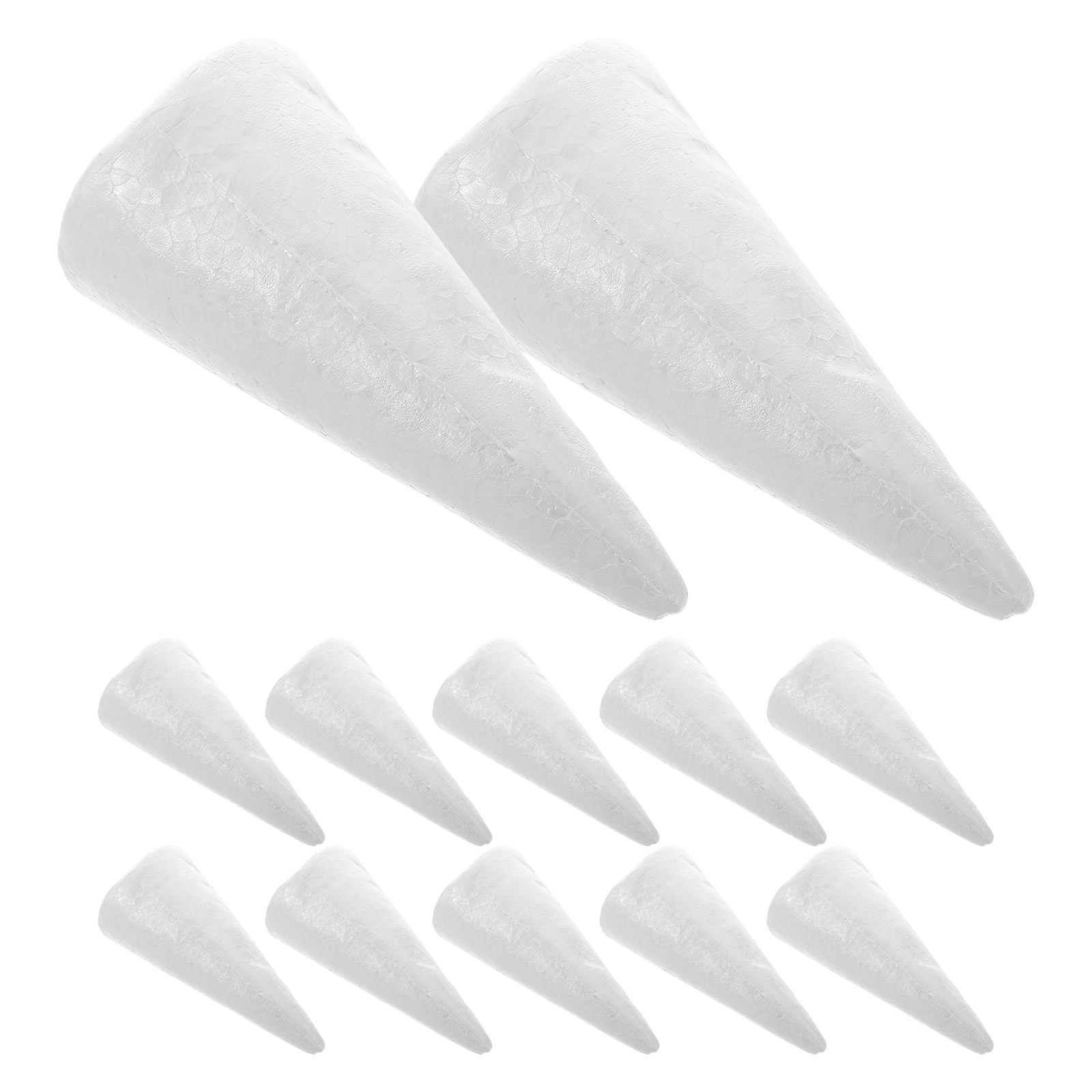 12Pcs White Foam Cone Solid DI - Art Craft Christmas Tree บทวิจารณ์และราคา