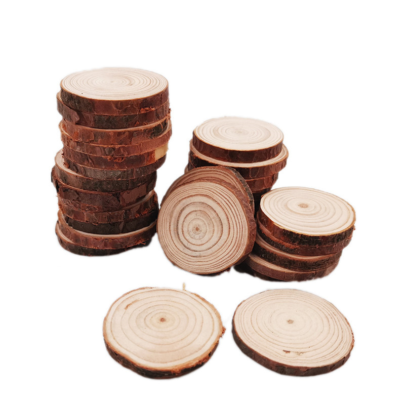 Unfinished Wood Slices Discs C - Art Craft Christmas Tree บทวิจารณ์และราคา