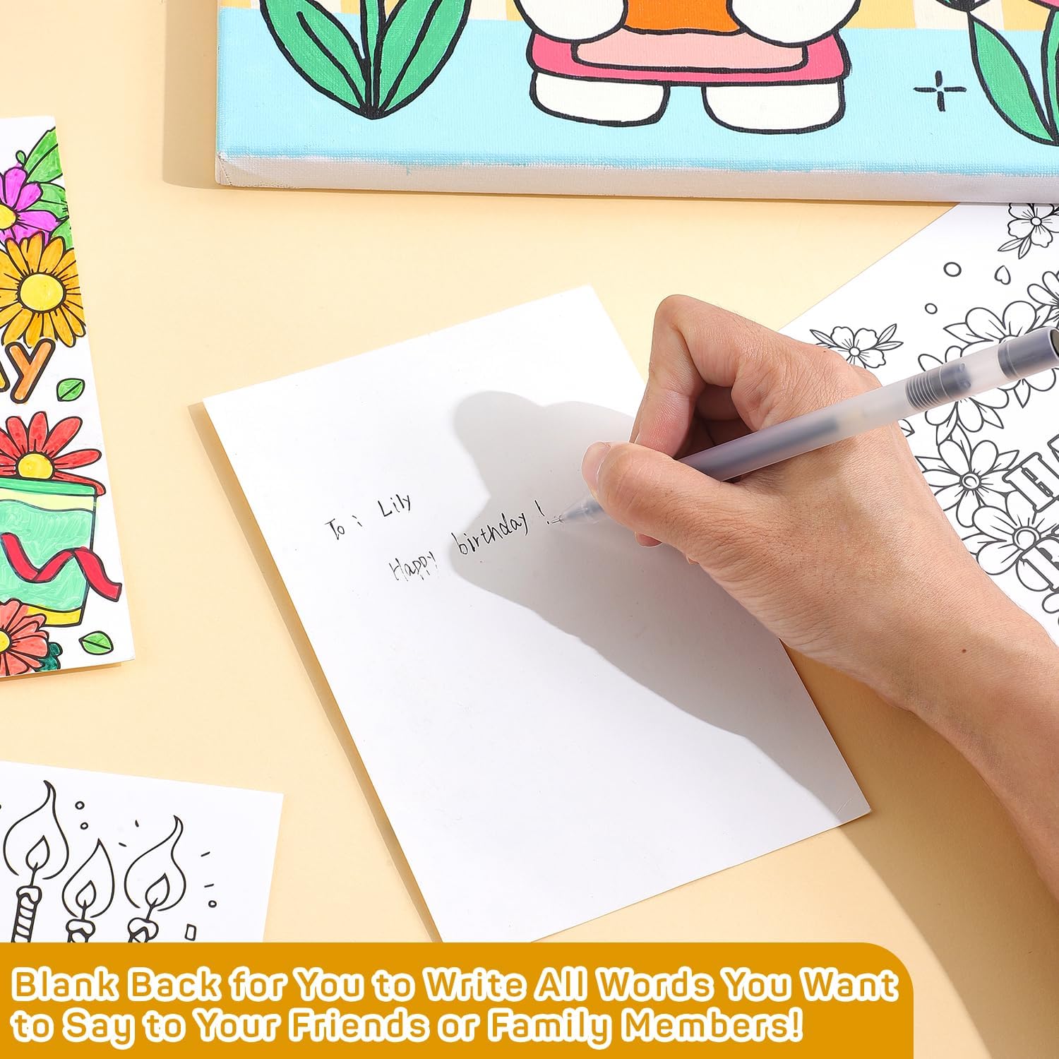 24 Unique Birthday Coloring Ca - Art Craft Gifts For Adults บทวิจารณ์และราคา