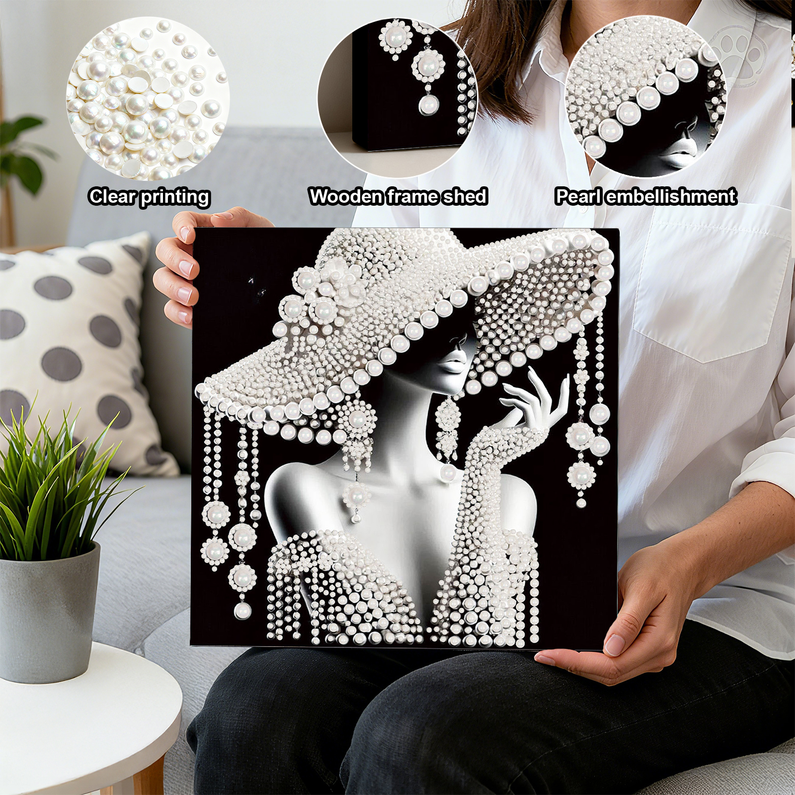 DIY Ladies Pearl Diamond Paint - Art Craft Gifts For Adults บทวิจารณ์และราคา