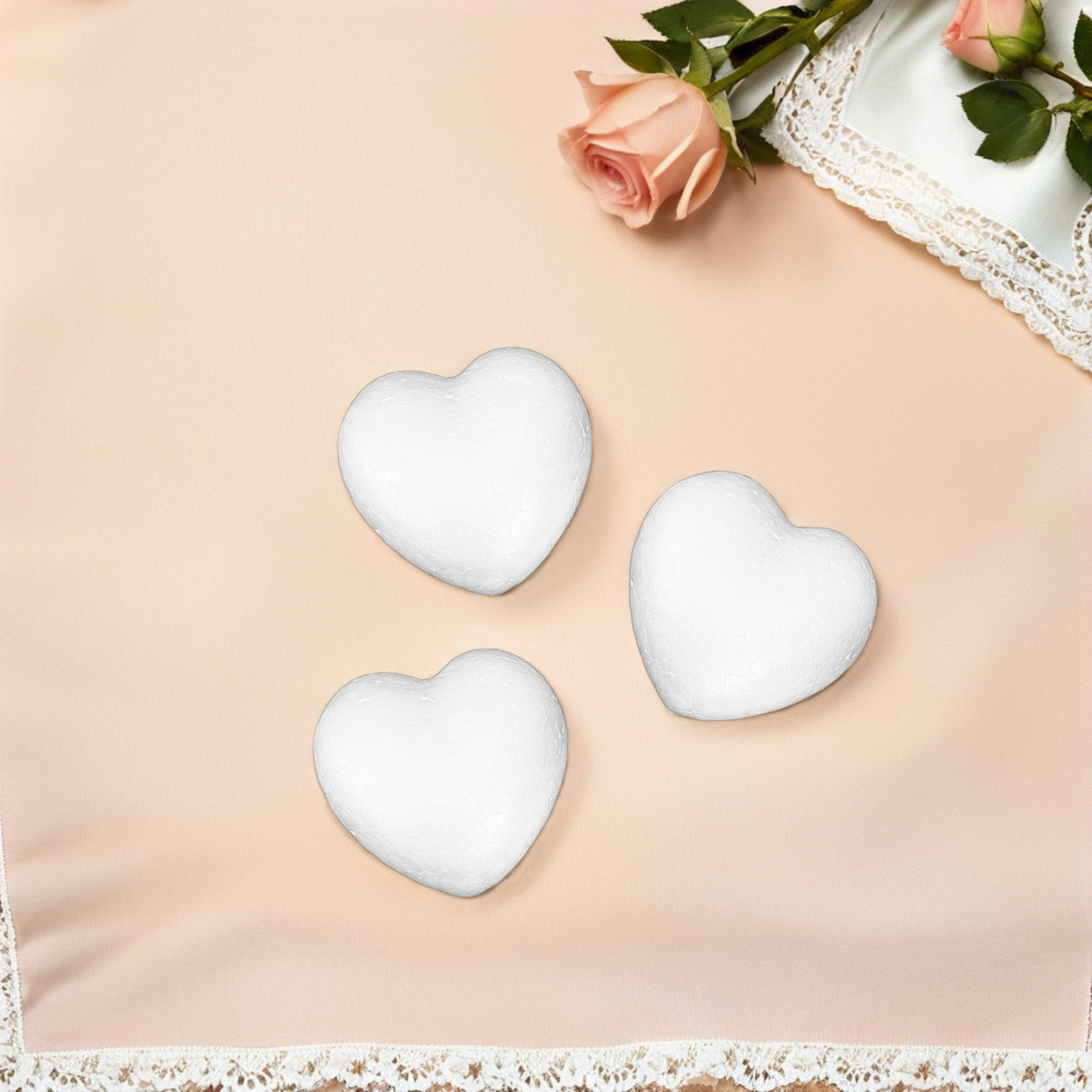 20Pcs Blank Heart Foam Balls D - Art And Craft Valentine บทวิจารณ์และราคา