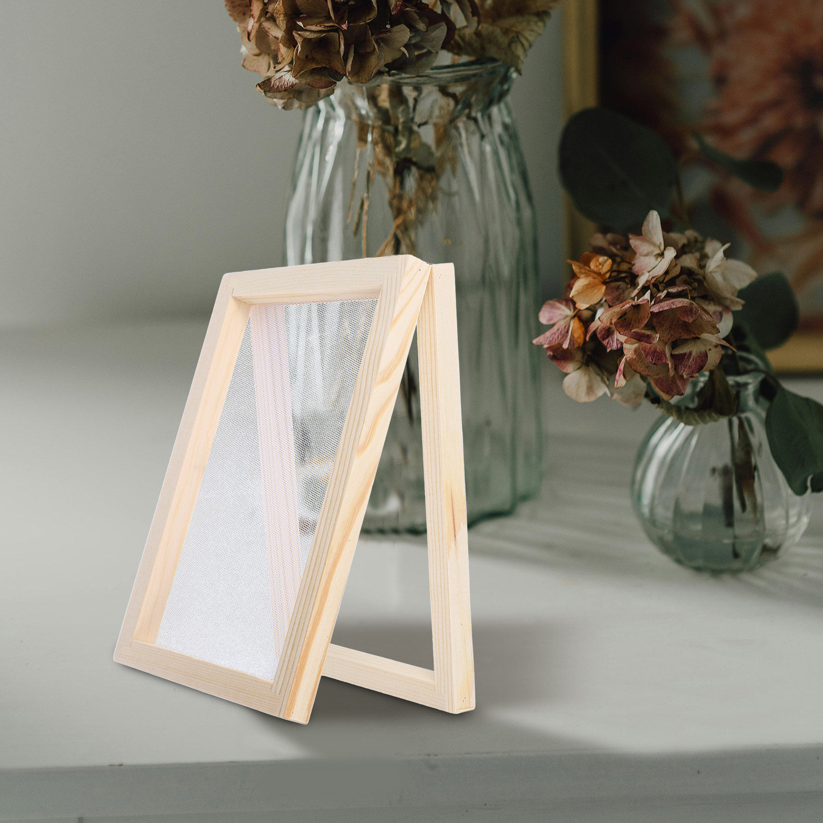 DIY Paper Making Screen Wooden - Art Craft Flower Making บทวิจารณ์และราคา
