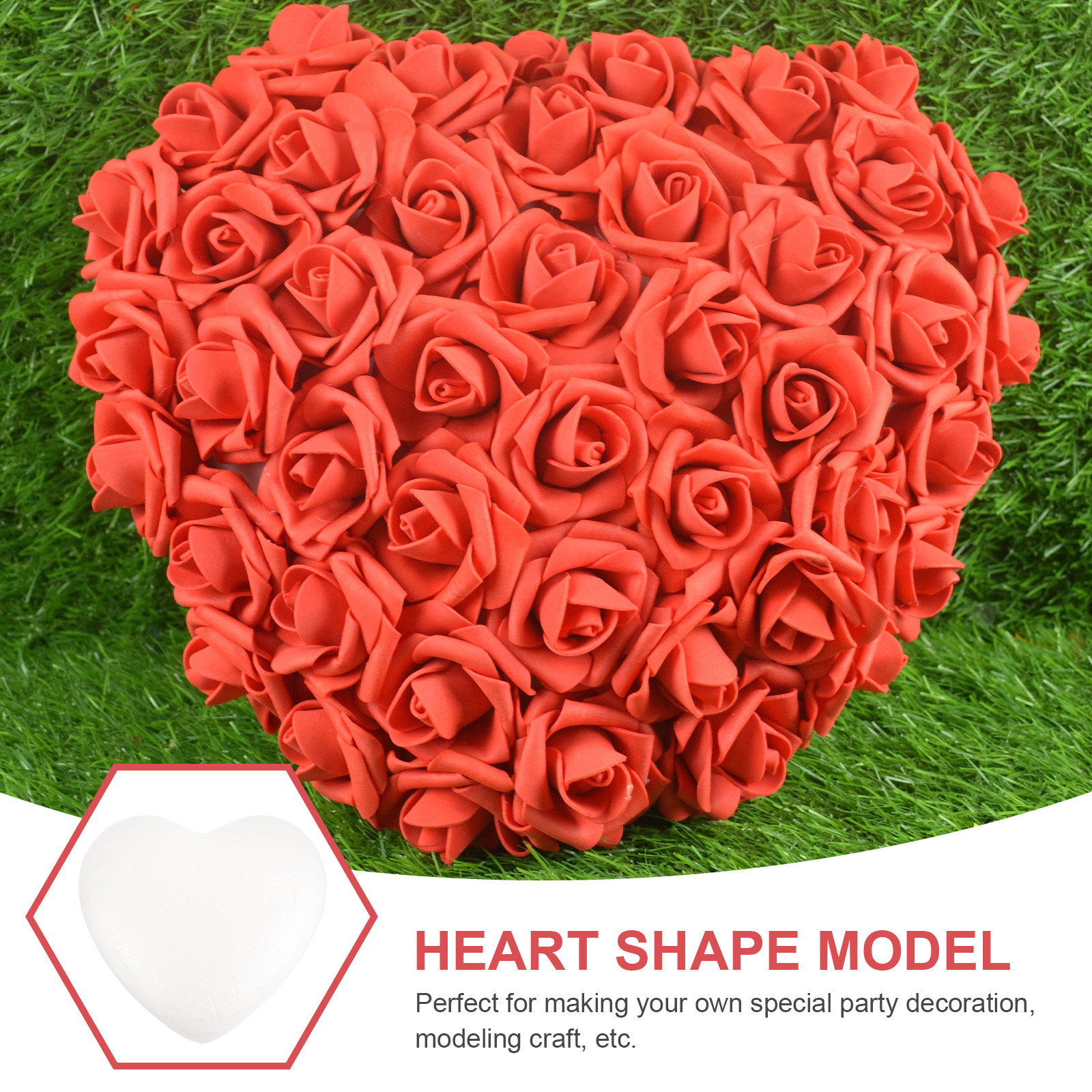White 23Cm Modeling Heart Poly - Art And Craft Valentine บทวิจารณ์และราคา
