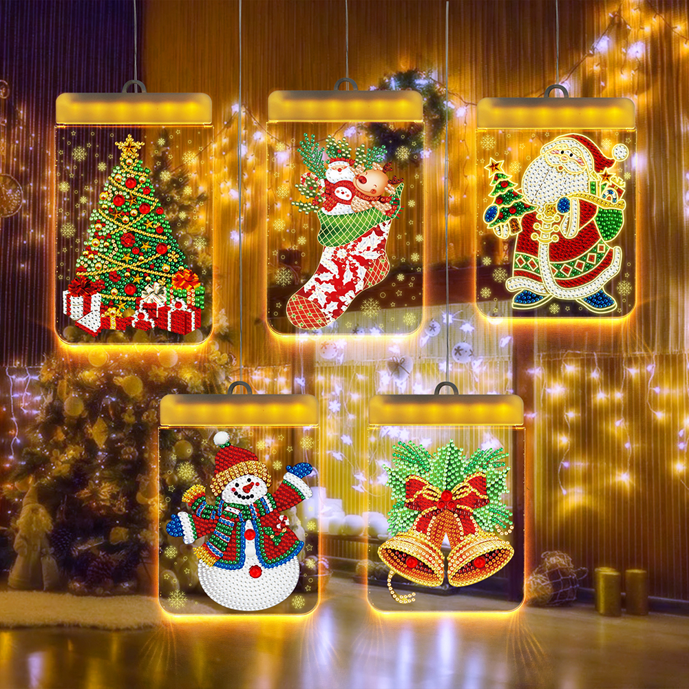DIY Diamond Painting LED Light - Art And Craft Xmas Tree บทวิจารณ์และราคา