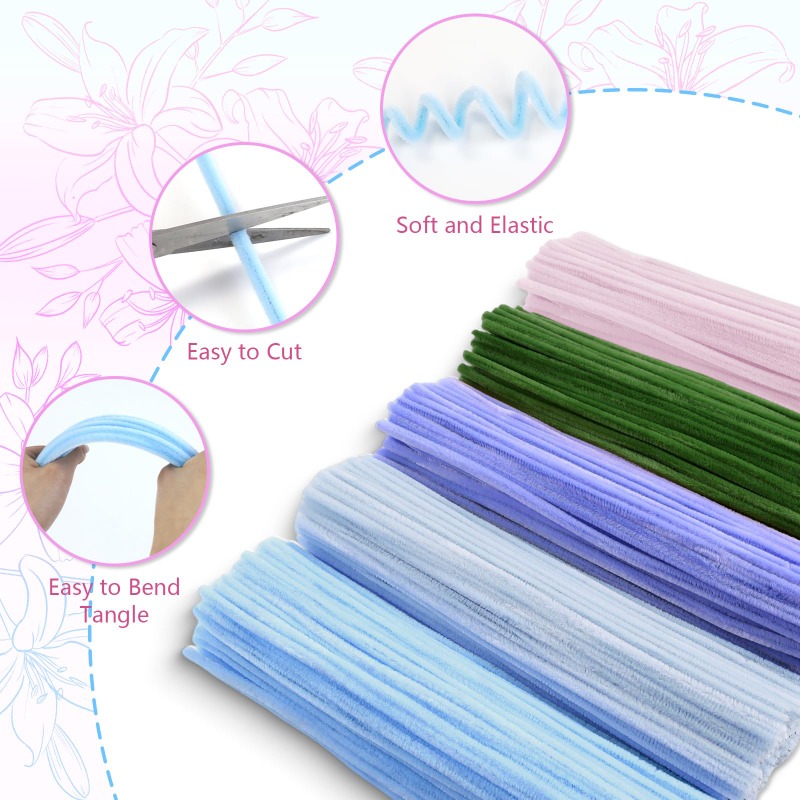 Pipe Cleaners Chenille Stems J - Art Craft Jumbo บทวิจารณ์และราคา