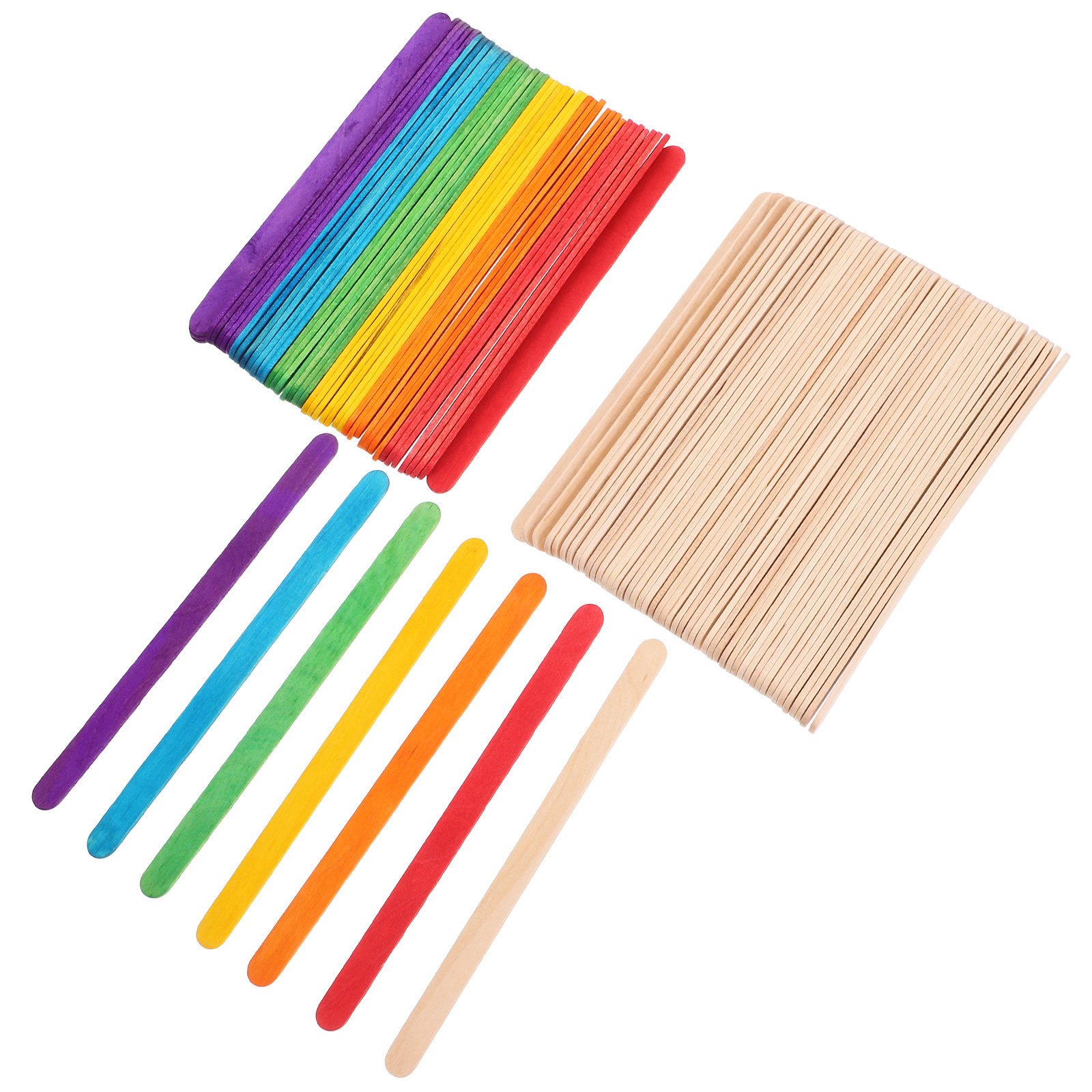 200Pcs Colored Jumbo Wooden Cr - Art Craft Jumbo บทวิจารณ์และราคา