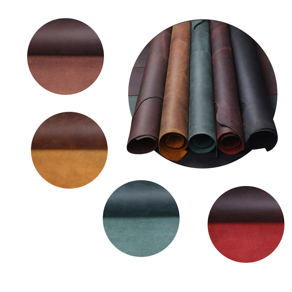 Full grain Oil tanned Crazy ho - Art Craft Horse บทวิจารณ์และราคา