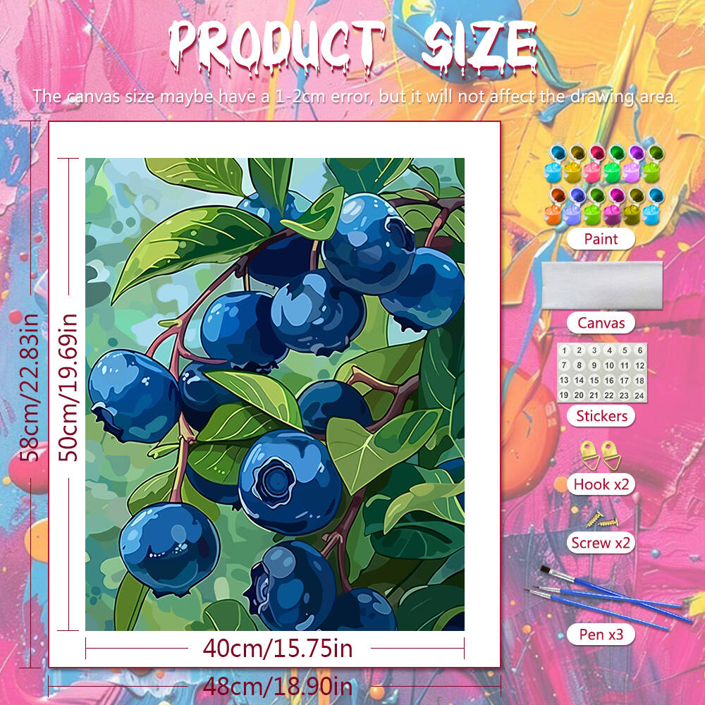 DIY Drawing By Numbers Blueber - Art Craft Gifts For Adults บทวิจารณ์และราคา