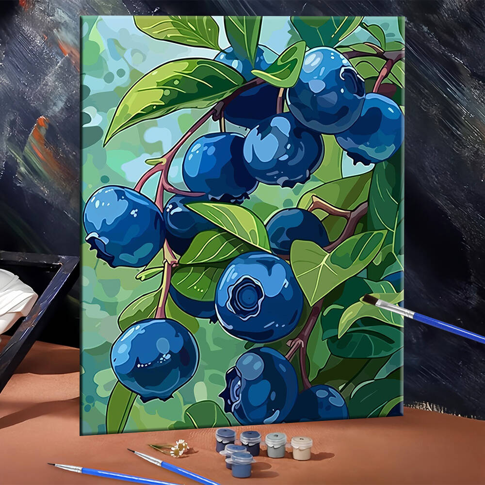 DIY Drawing By Numbers Blueber - Art Craft Gifts For Adults บทวิจารณ์และราคา