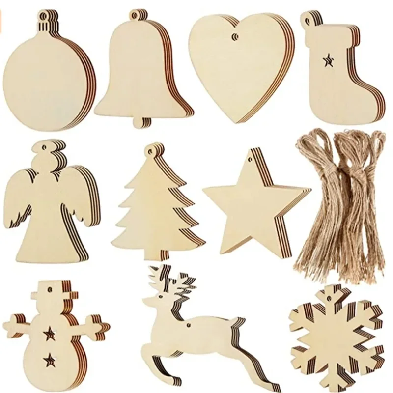 30pcs Unfinished Wooden Christ - Art And Craft Xmas Tree บทวิจารณ์และราคา