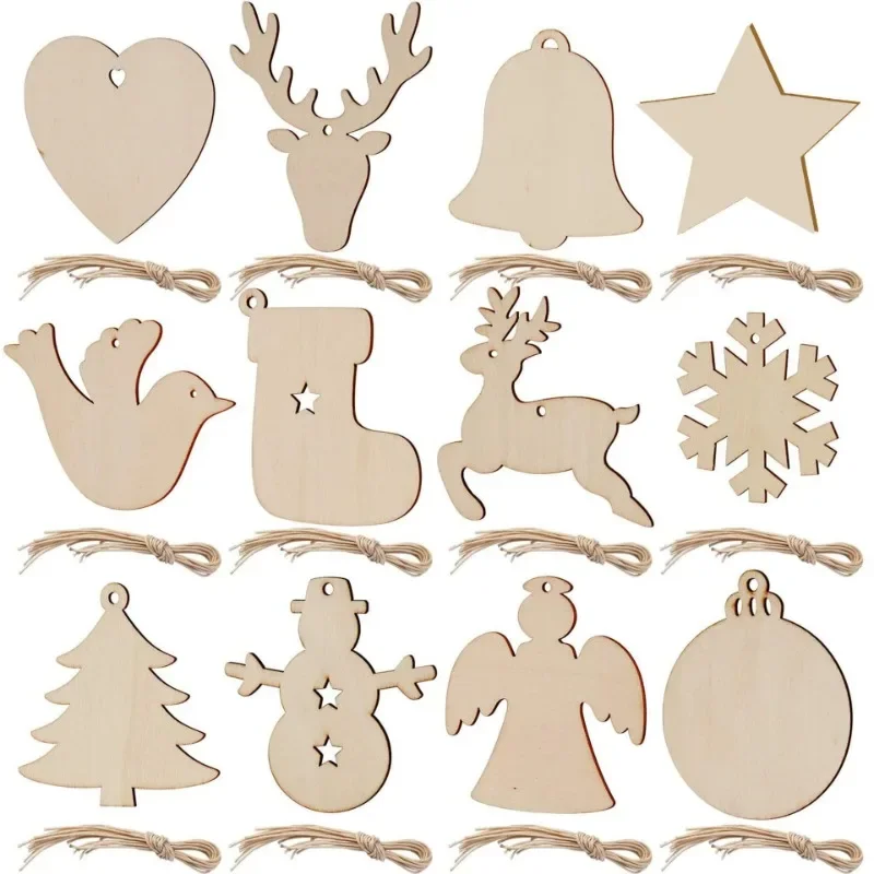30pcs Unfinished Wooden Christ - Art And Craft Xmas Tree บทวิจารณ์และราคา