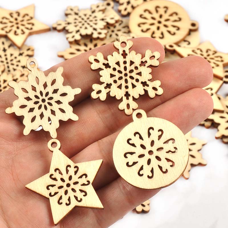 25pcs 34mm Mixed Snowflake/Sta - Art And Craft Xmas Tree บทวิจารณ์และราคา