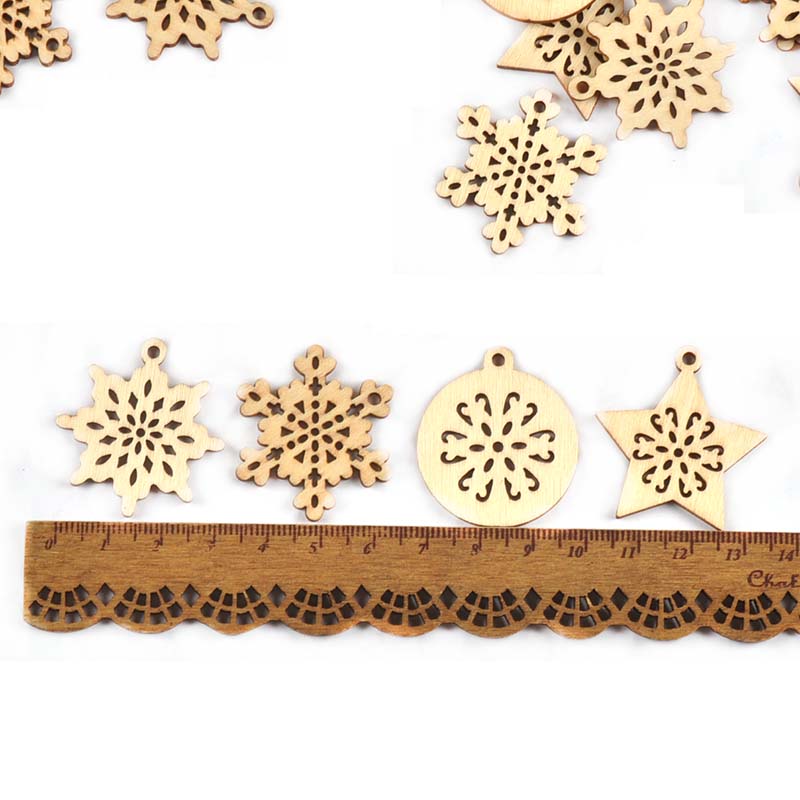 25pcs 34mm Mixed Snowflake/Sta - Art And Craft Xmas Tree บทวิจารณ์และราคา