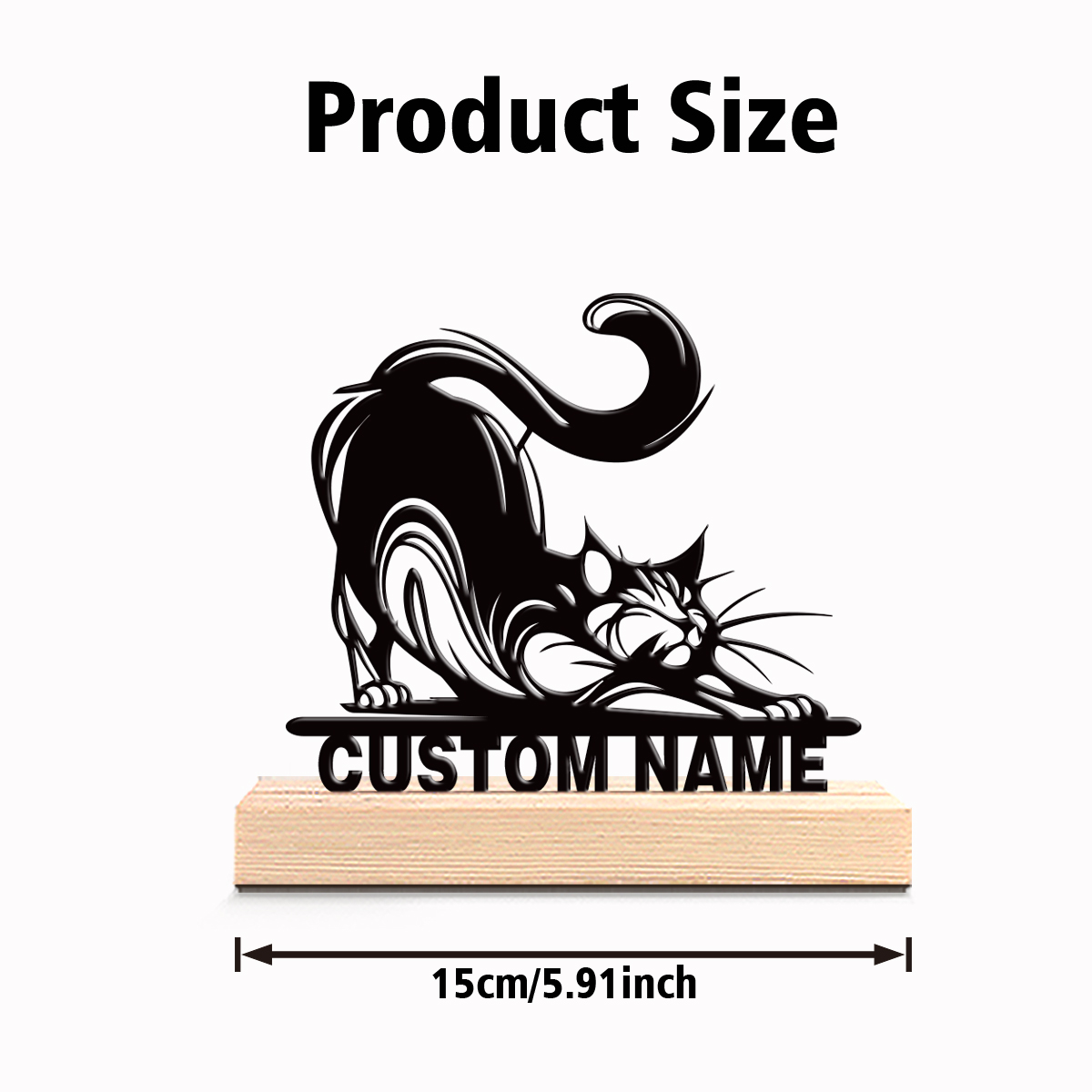 1pc Modern CAT Custom Text Met - Art Crafting บทวิจารณ์และราคา