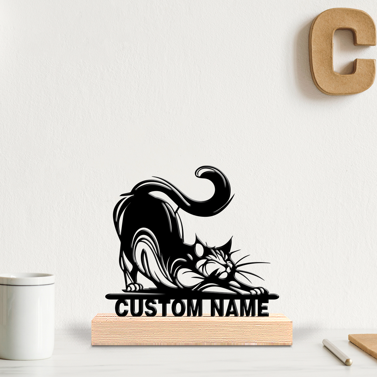 1pc Modern CAT Custom Text Met - Art Crafting บทวิจารณ์และราคา