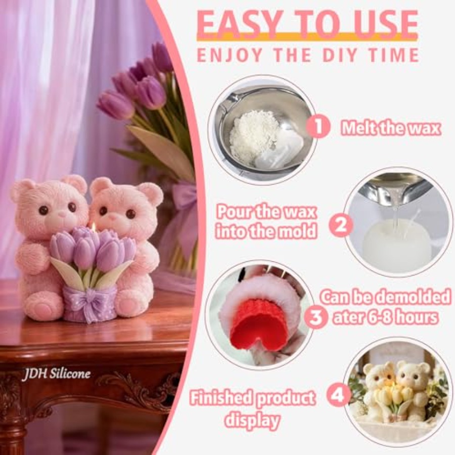 1PCS Holding Tulip Mold, Silic - Art And Craft Valentine บทวิจารณ์และราคา