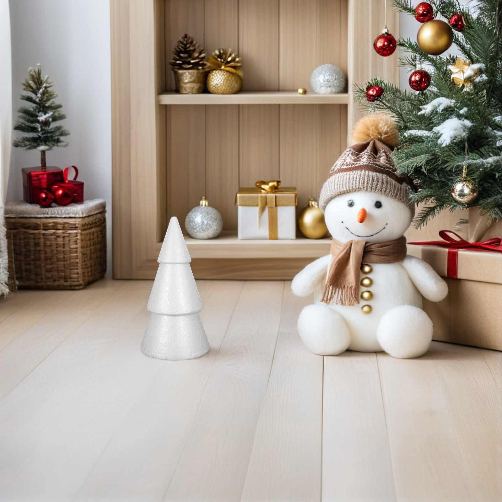 6Pcs White Polystyrene Christm - Art And Craft Xmas Tree บทวิจารณ์และราคา