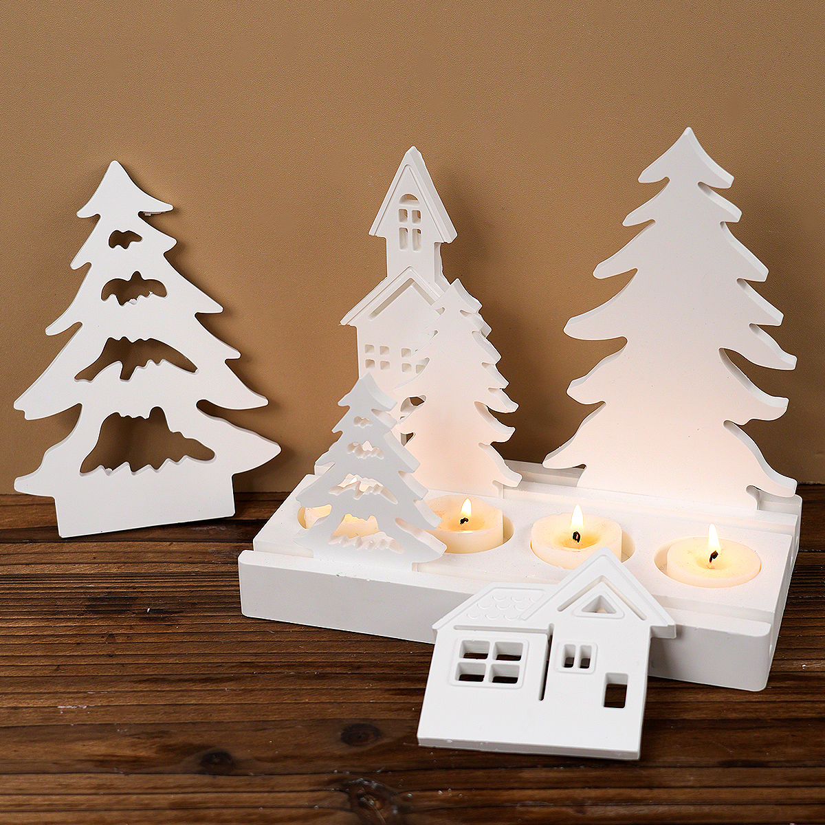 Xmas Ornament Candle Holder Si - Art And Craft Xmas Tree บทวิจารณ์และราคา