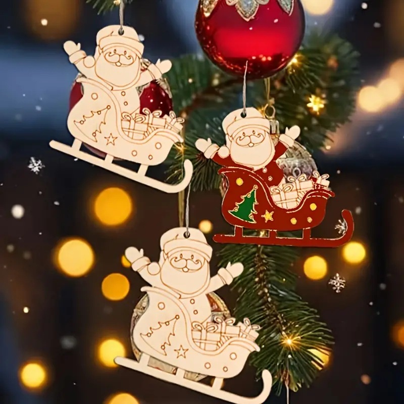 Paintable Blank Wooden christm - Art And Craft Xmas Tree บทวิจารณ์และราคา