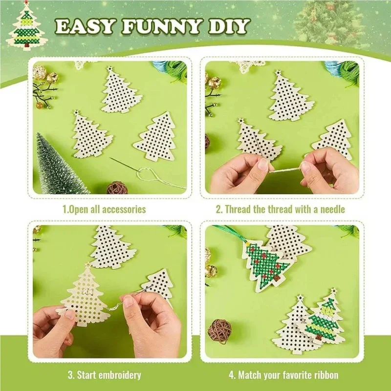 High-quality 12SETS DIY Sewing - Art Craft Christmas Tree บทวิจารณ์และราคา
