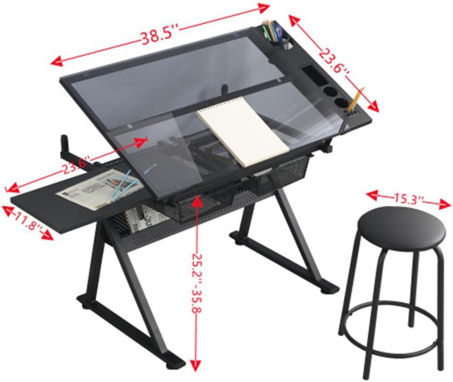 Table w/Stool, Height Adjustab - Art Crafting บทวิจารณ์และราคา