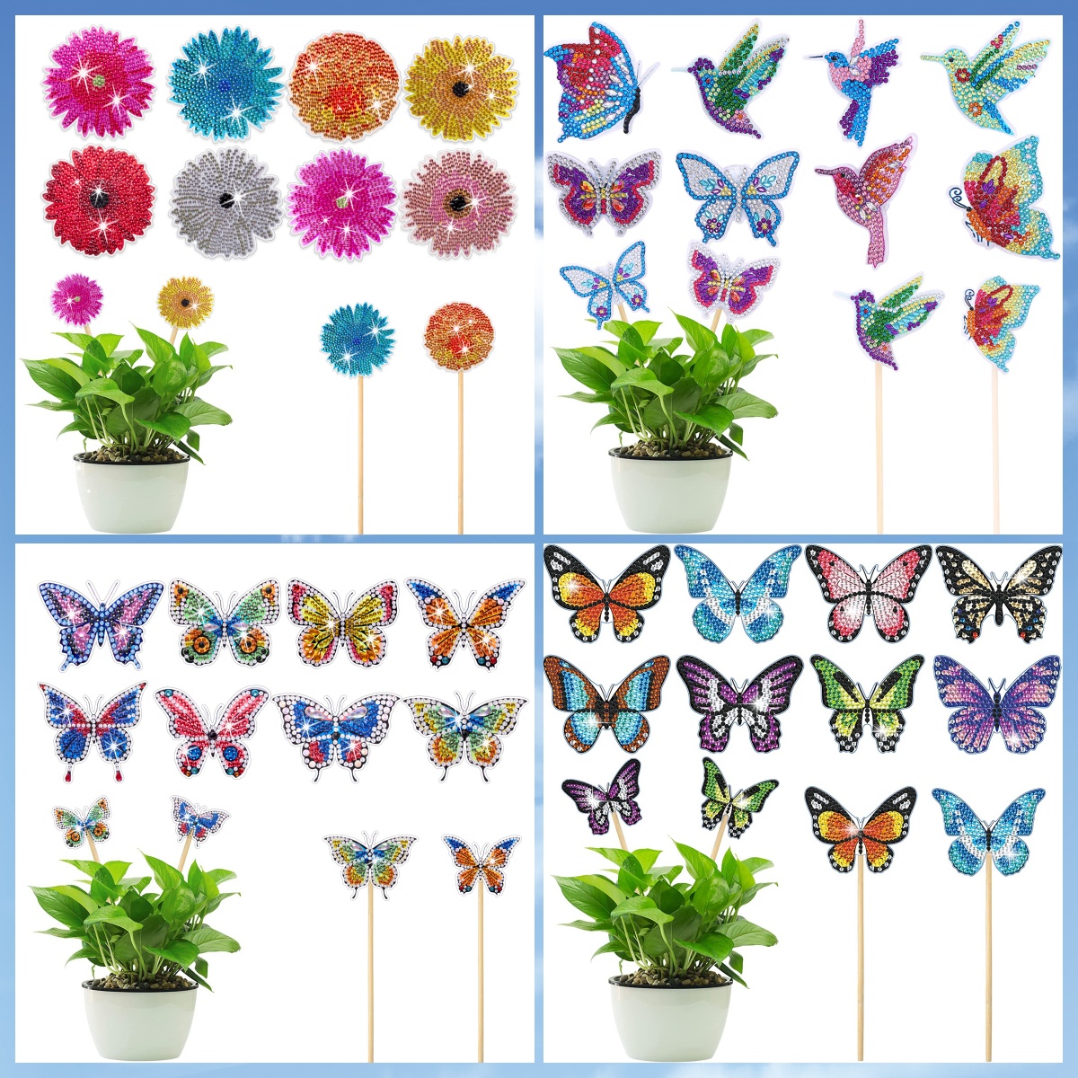 8 pieces of butterfly/flower/p - Art And Craft Valentine บทวิจารณ์และราคา