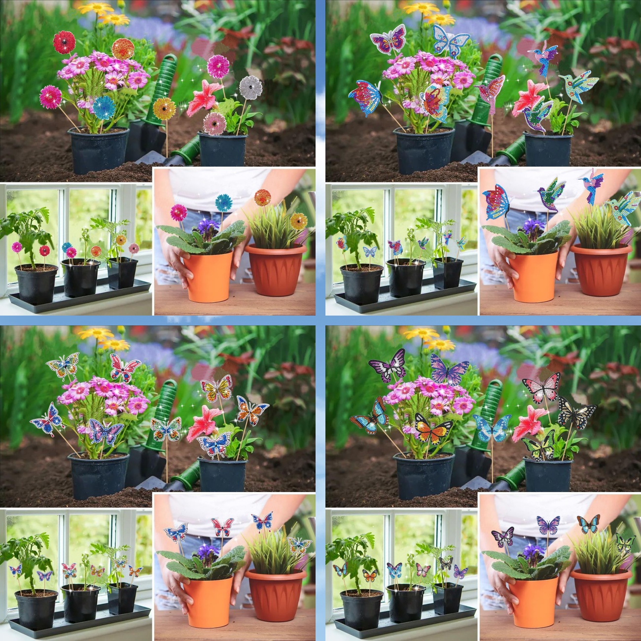 8 pieces of butterfly/flower/p - Art And Craft Valentine บทวิจารณ์และราคา