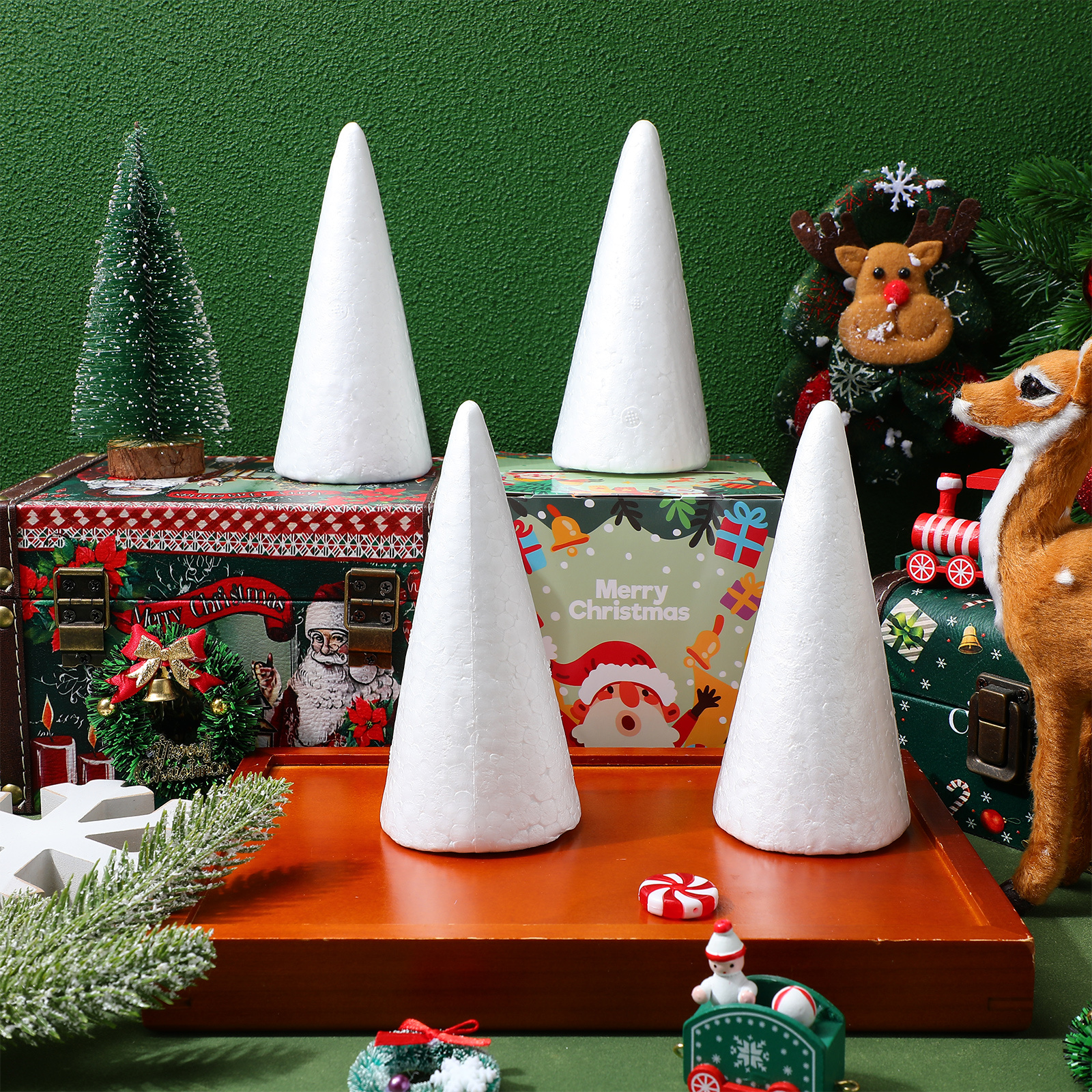 12pcs Foam Cones 15Cm White Di - Art Craft Education บทวิจารณ์และราคา