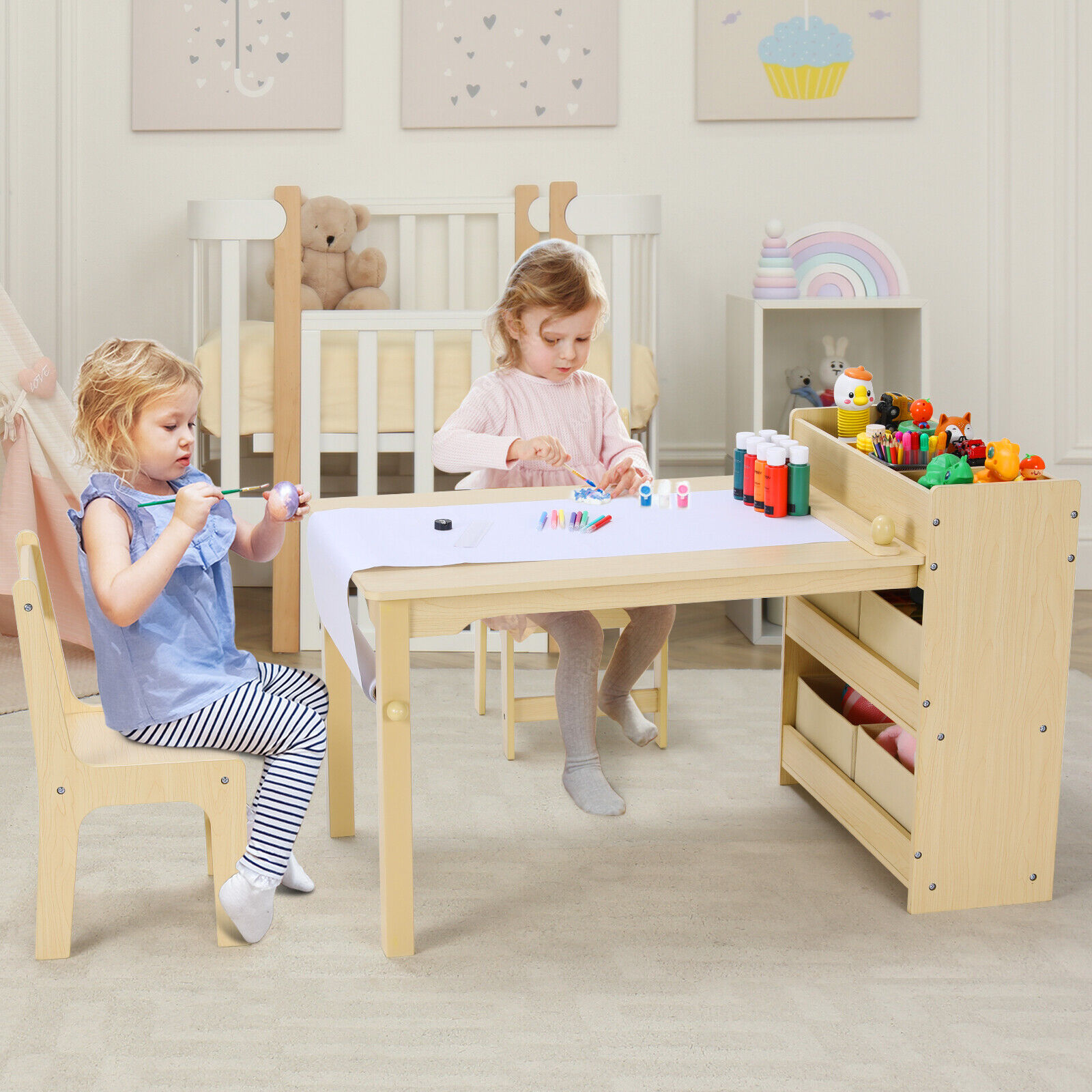 Kids Art Table and Chair Set w - Art X Craft บทวิจารณ์และราคา