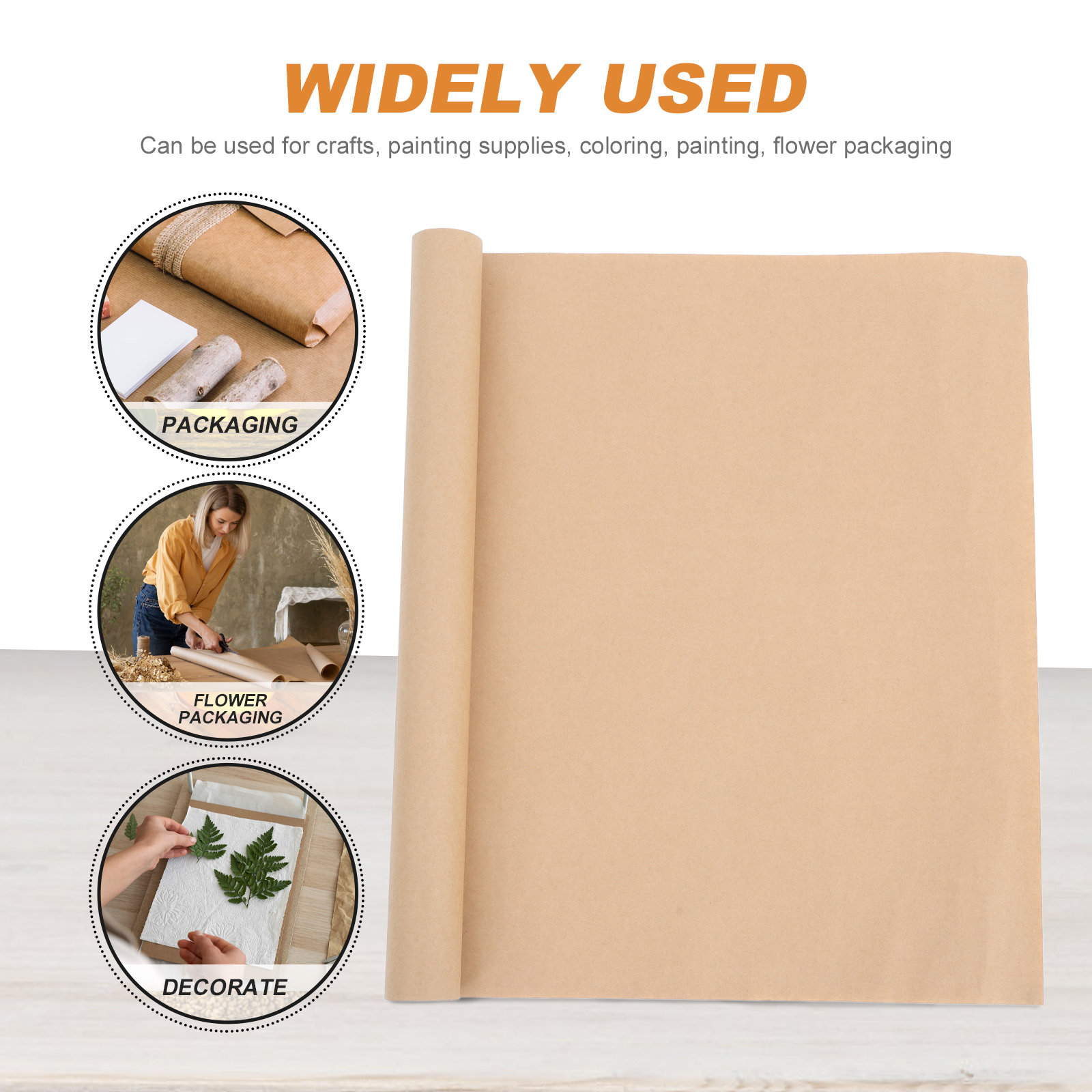 Large Brown Kraft Paper Roll f - Art Craft Flower Making บทวิจารณ์และราคา