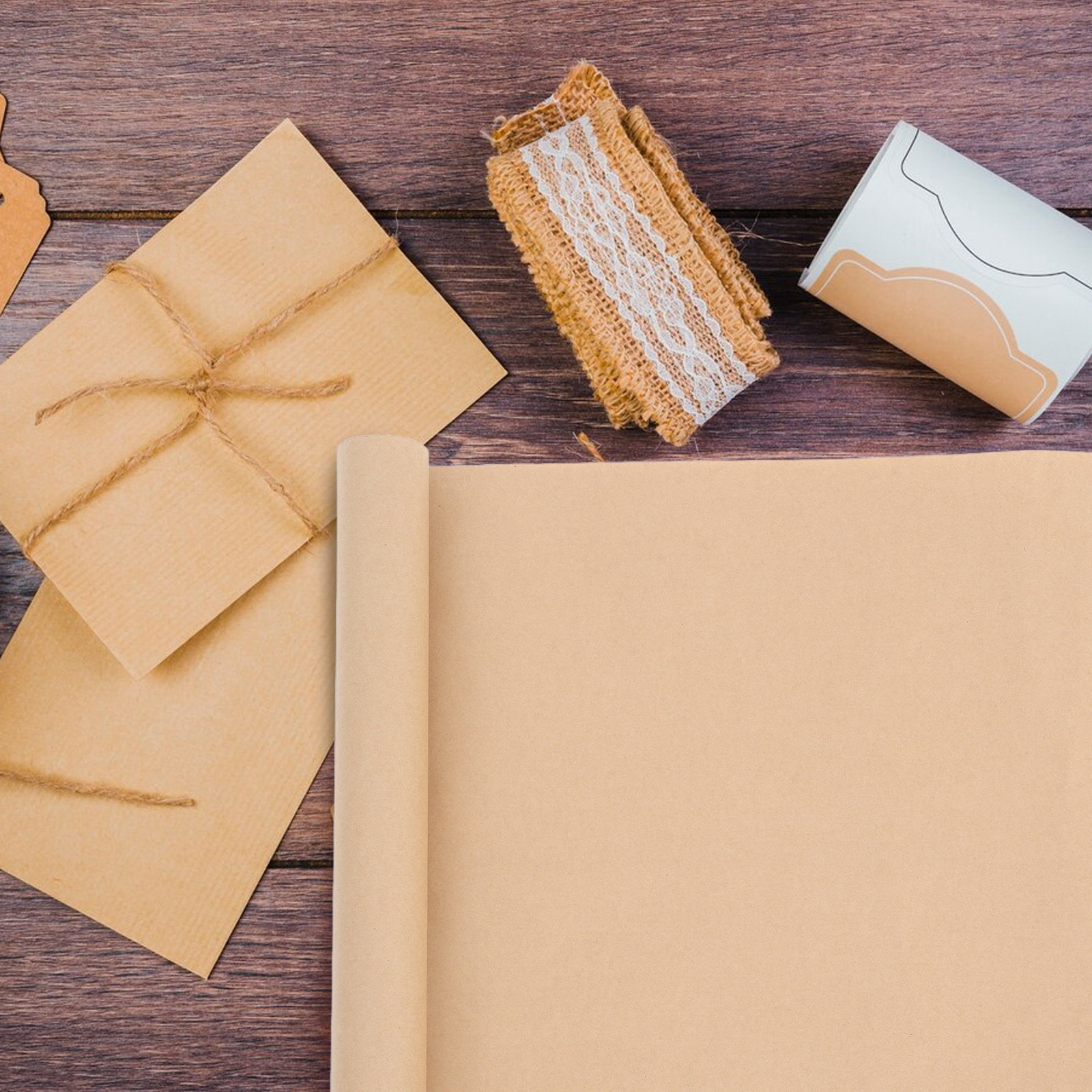 Large Brown Kraft Paper Roll f - Art Craft Flower Making บทวิจารณ์และราคา