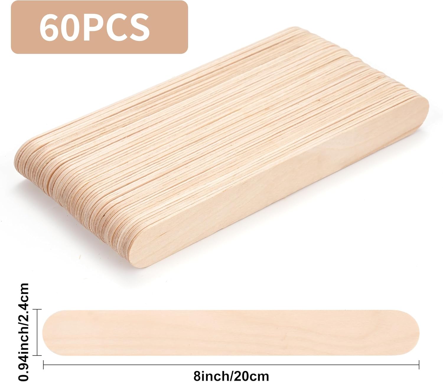 60 Jumbo Craft Sticks 8 Inch N - Art Craft Jumbo บทวิจารณ์และราคา