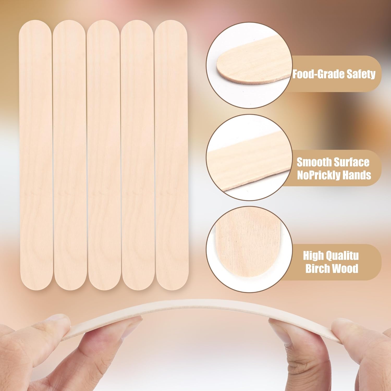 60 Jumbo Craft Sticks 8 Inch N - Art Craft Jumbo บทวิจารณ์และราคา